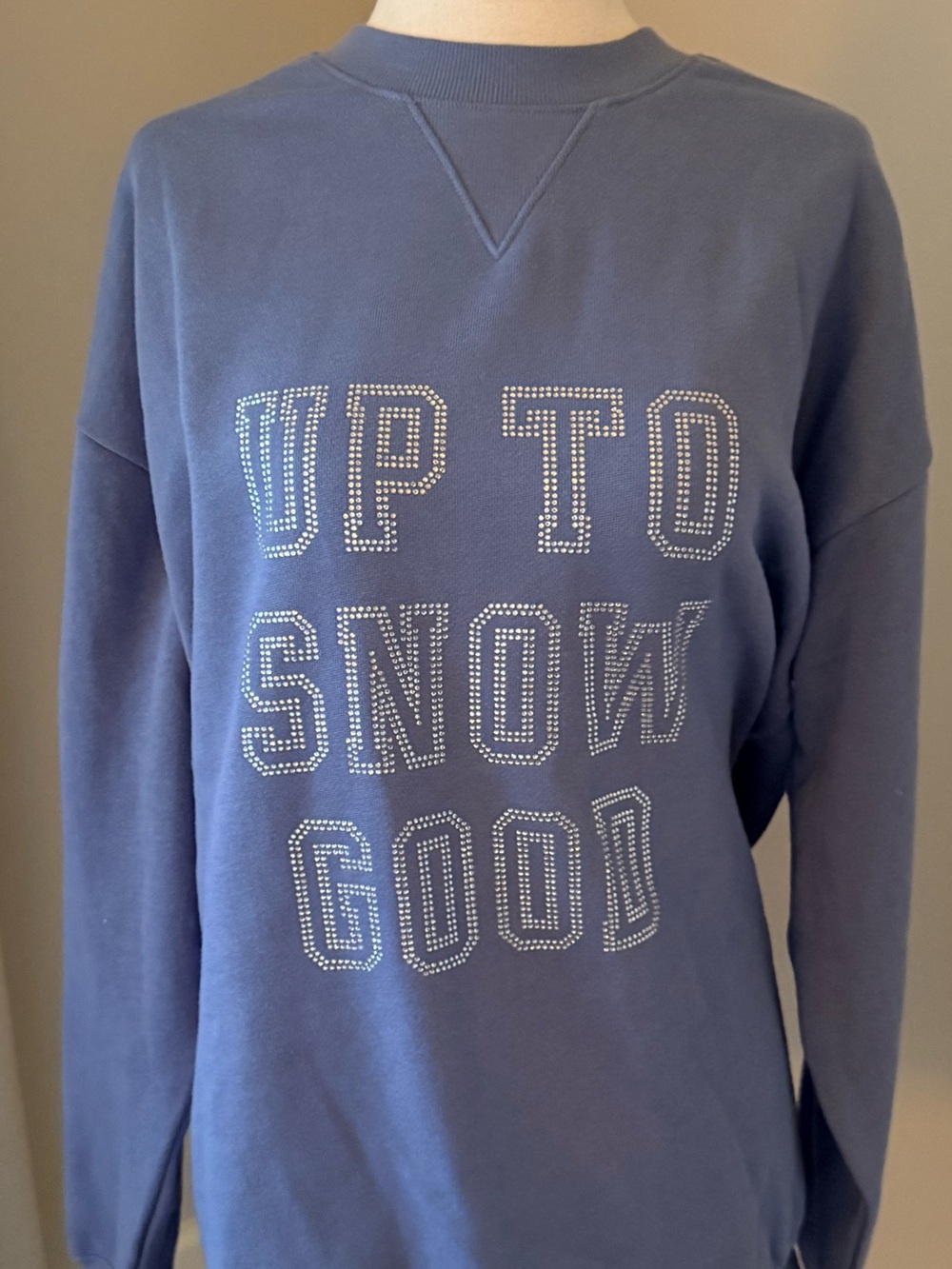 NWT VS Exclusive 'Up To Snow Good' Pullover Sweatshirt w/Rhinestones